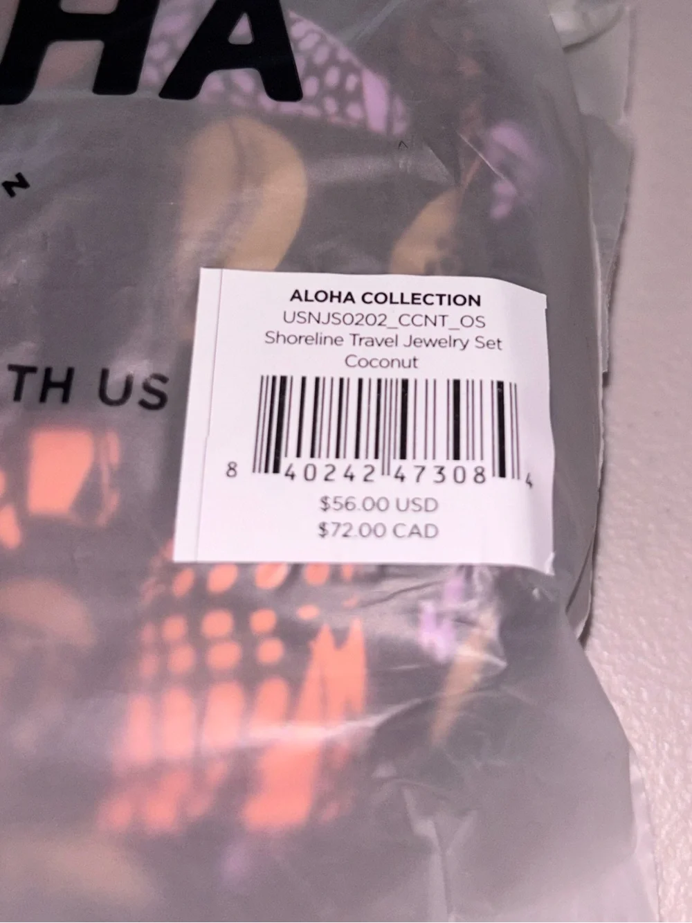 1 of 2 - Aloha Collection Pink & Orange Travel Pouch
